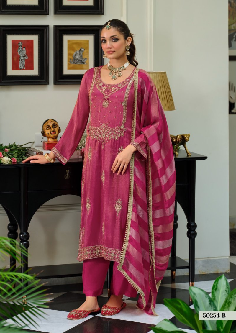 D 50254 B By Zaveri Viscose Simar Beats Readymade Suits